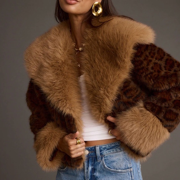 12th Tribe Jackets & Blazers - 12th Tribe Leopard Print Teddy Jacket